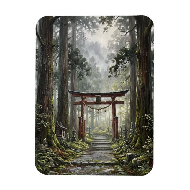 Imán Mystical forest and torii gate that symbolizes it (Vertical)
