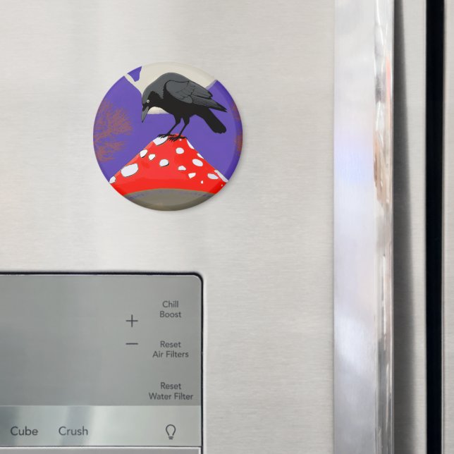 Imán 🖤 Mystical Raven Refrigerator Magnet (In situ (nevera))
