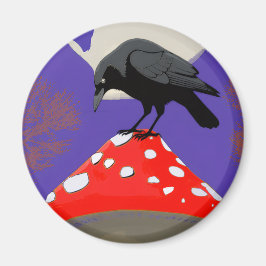 Imán 🖤 Mystical Raven Refrigerator Magnet