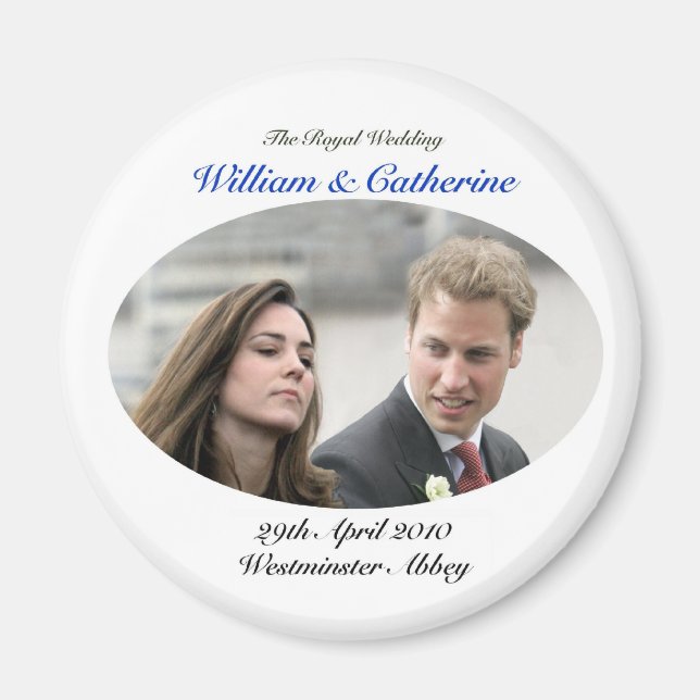 Imán Nº 1 El Boda Real William & Catherine (Frente)
