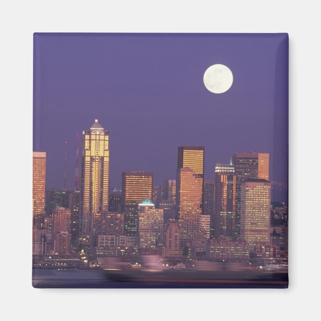 Imán N.A., EE.UU., Washington, Skyline Seattle (Frente)