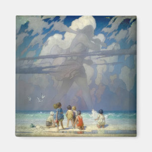 Imán N.C. Wyeth El Gigante 1923 Ilustración Vintage