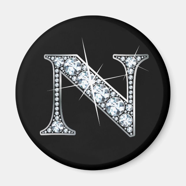 Imán "N" Diamond Bling Magnet (Frente)