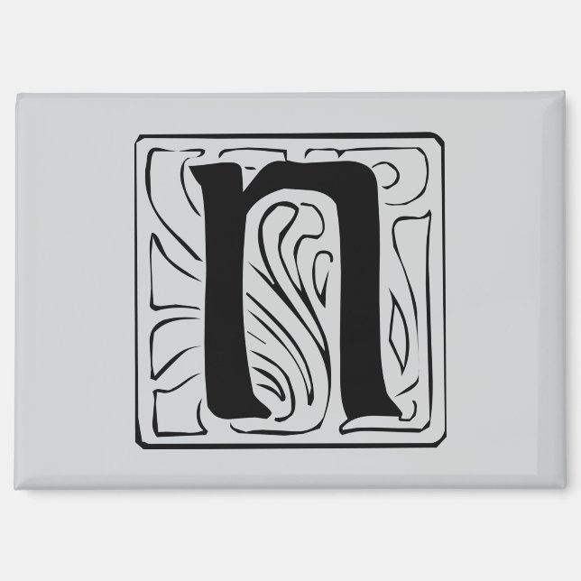 Imán N Monogramm schwarz (Anverso)