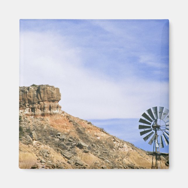 Imán NA, EE. UU., Texas Molino de viento y acantilados  (Frente)