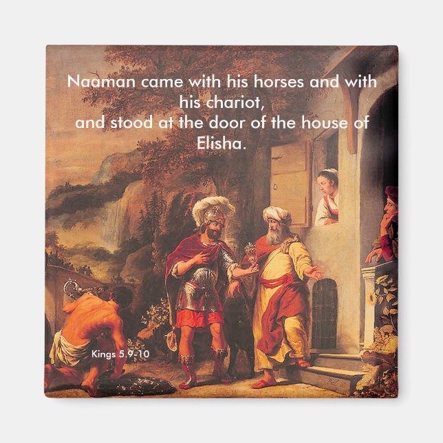 Imán Naaman curado por Elisha - Magnet (Frente)