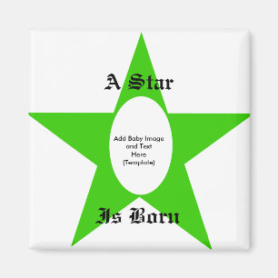 Imán Nace una estrella - Añadir imagen de bebé y planti