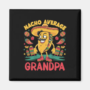 Imán Nacho Average Grandpa Mexicano Coincidente Cinco D