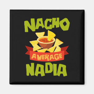 Imán Nacho Average Nadia Divertido Cumpleaños Personali