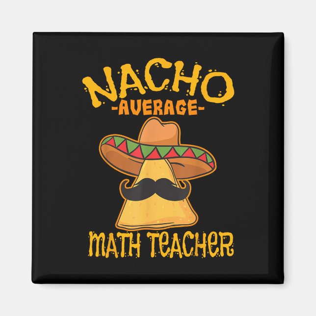 Imán Nacho promedio matemática matemática cinco de Mamá (Frente)