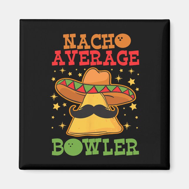 Imán Nacho Promedio Único Bowler Diez Bolas De Pin Fund (Frente)