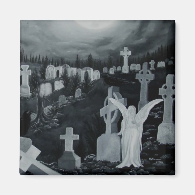 Imán Nachts auf dem Friedhof - Engel (Frente)