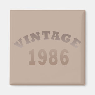 Imán Nacida en 1986 regalo de cumpleaños vintage modern