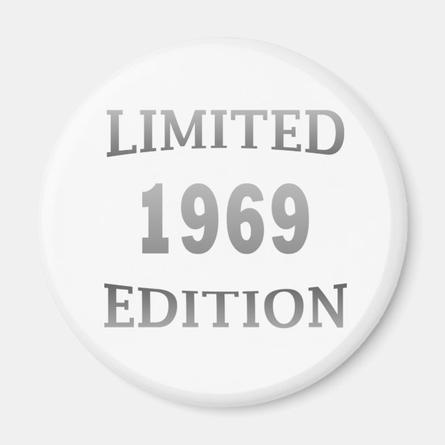 Imán Nacido en 1969, cumpleaños vintage (Frente)