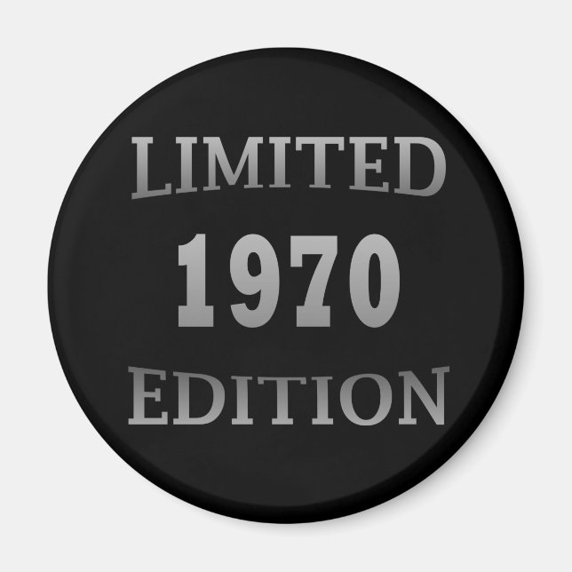 Imán Nacido en 1970 en edición limitada (Frente)