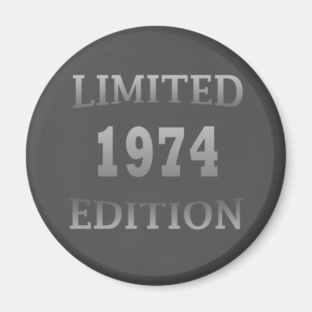 Imán Nacido en 1974 por cumpleaños (Frente)