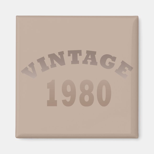 Imán Nacido en 1980 como regalo de cumpleaños (Frente)