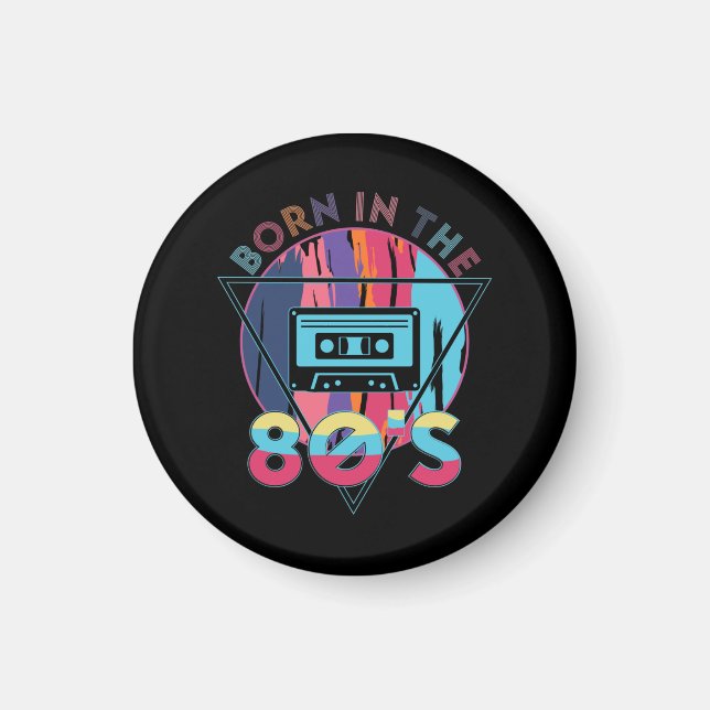 Imán Nacido en la cinta cassette de los años 80 (Frente)