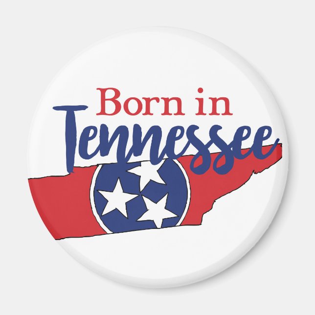 Imán Nacido en los Símbolos Estatales de Tennessee, est (Frente)