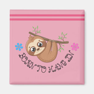 Imán Nacido para colgar   Funny Hanging Sloth Template