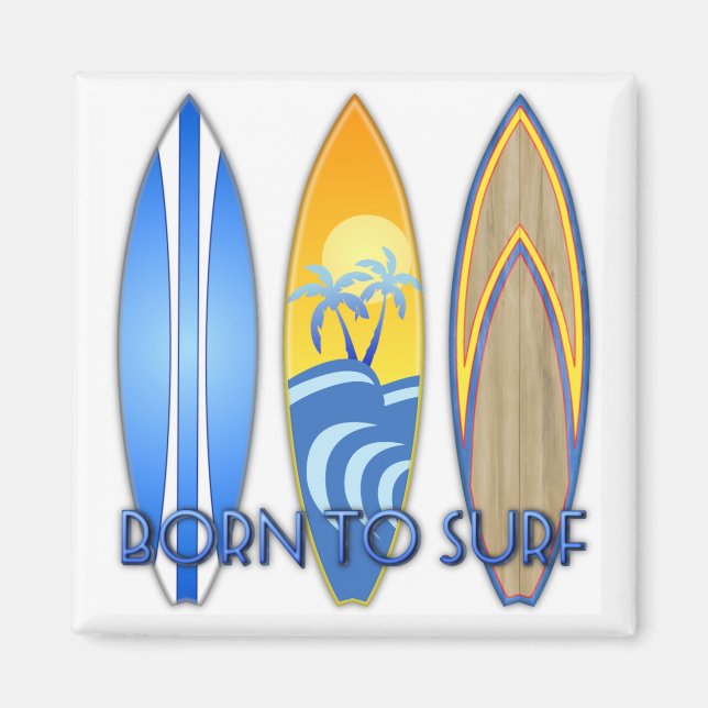 Imán Nacido Para Surf (Frente)