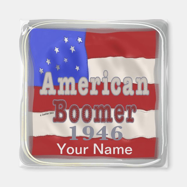 Imán Nacimiento de Baby Boomer 1946 (Frente)