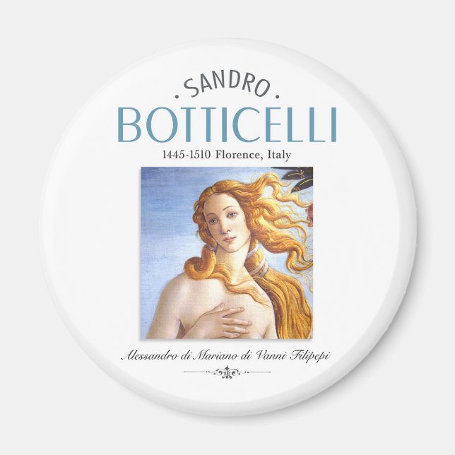 Imán Nacimiento de Botticelli de Venus Pintura y Painte (Frente)