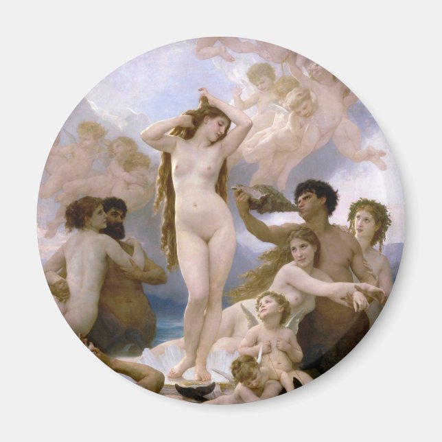 Imán Nacimiento de Venus por William-Adolphe Bouguereau (Frente)