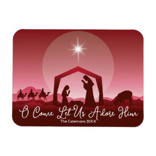 Imán Nacimiento Escena Venid Adoremosle Navidad