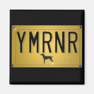 Imán Nación de Weimaraner: Placa de YMRNR