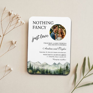 Imán Nada Elegante Solo Invitación de Foto de Boda de A