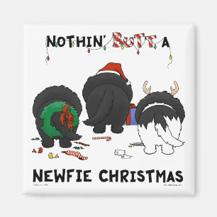 Imán Nada empalma el navidad de un Newfie