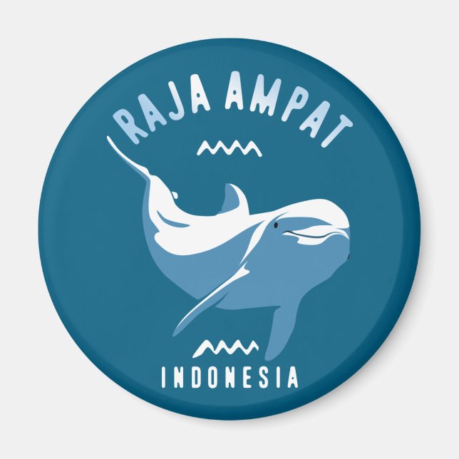 Imán Nadando con delfines en Raja Ampat (Frente)