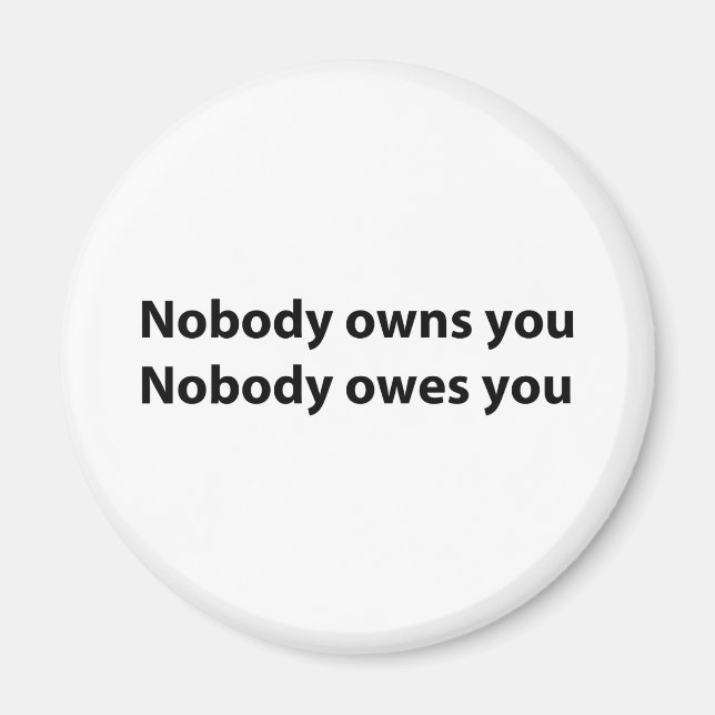 Imán Nadie le debe o le debe (Frente)