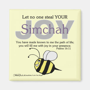 Imán ¡Nadie robe tu alegría/Simchah! ¡Con abeja!