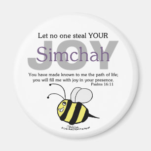 Imán ¡Nadie robe tu alegría/Simchah! ¡Con abeja!