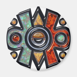 Imán Nahui Ollin Fridge Magnet