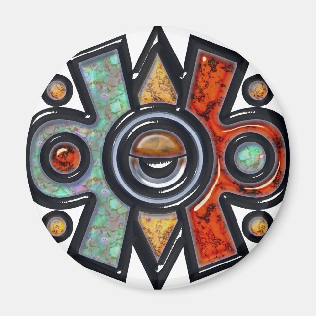 Imán Nahui Ollin Fridge Magnet (Frente)