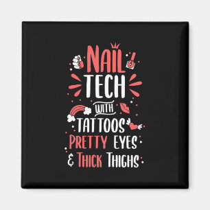 Imán Nail Tech Con Tatuajes