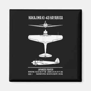 Imán Nakajima Ki-43 Avión japonés de combate Hayabusa
