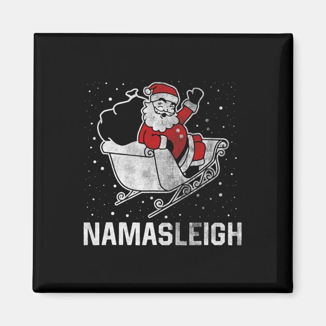 Imán Namasleigh Reindeer de Santa Claus envía al presen (Frente)