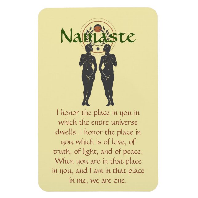 Imán Namaste & Astra Feminine Word Art (Vertical)