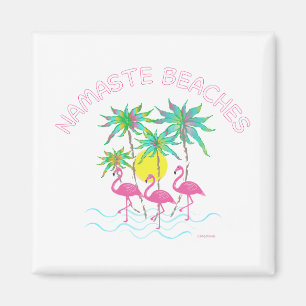 Imán Namaste Beaches Zen Yoga Tropic Fun Gráfico