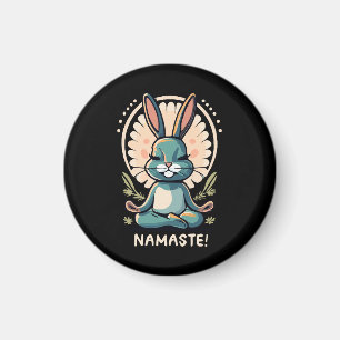 Imán namaste conejo yoga conejo meditación