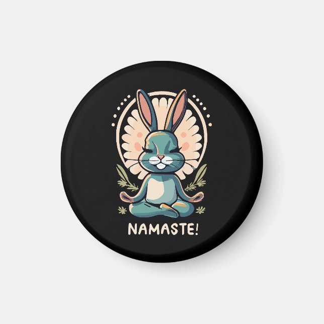 Imán namaste conejo yoga conejo meditación (Frente)
