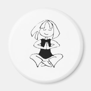Imán Namaste de la muchacha de la yoga