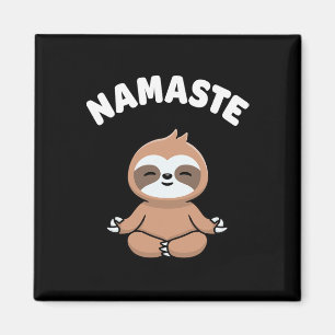 Imán Namaste Divertido Cute Perezoso Kawaii Yoga Perezo