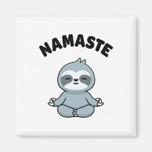 Imán Namaste Divertido Lindo Perezoso Kawaii Yoga Perez