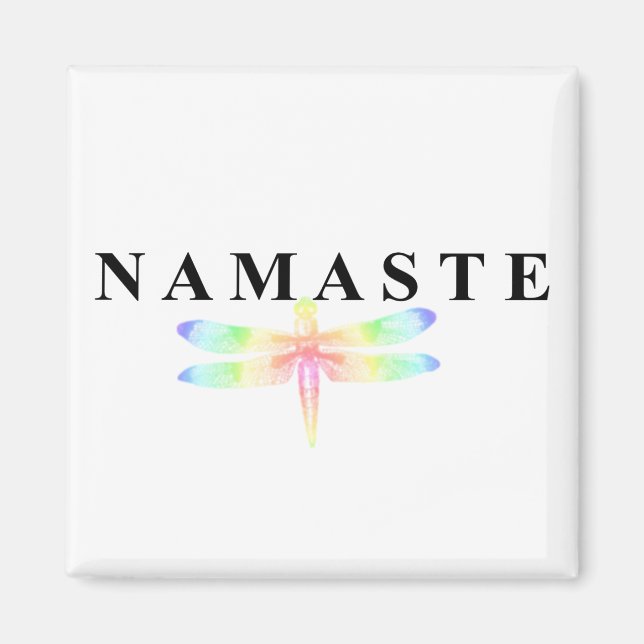 Imán Namaste Dragonfly Square (Frente)