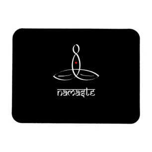 Imán Namaste - estilo sánscrito blanco